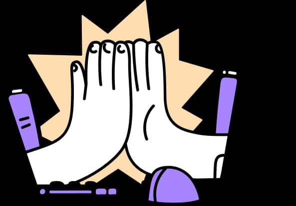 high five computer icon openphone