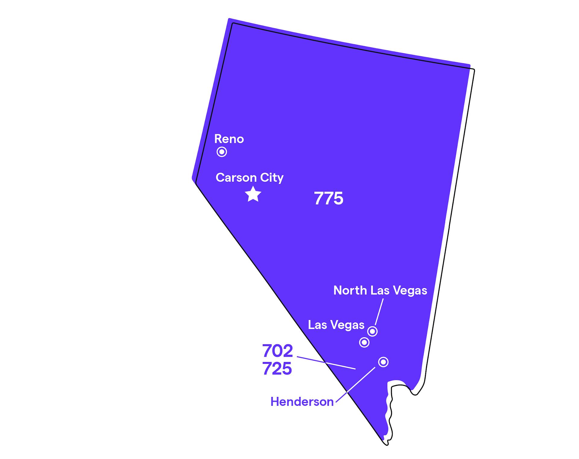 Nevada Area Codes