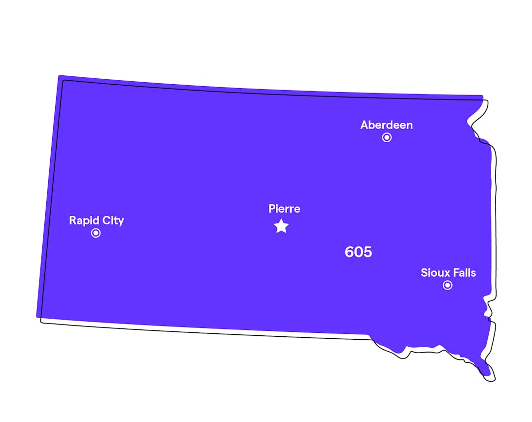 South Dakota Area Codes