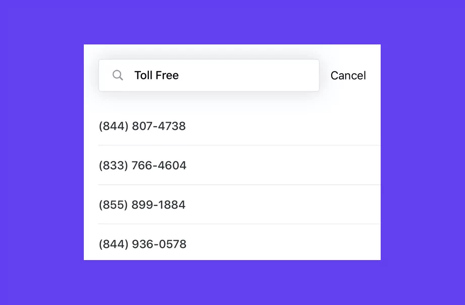 Getting a toll-free number