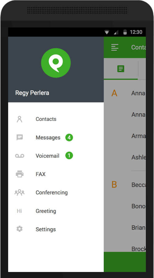 RingCentral alternative: Screenshot of Phone.com