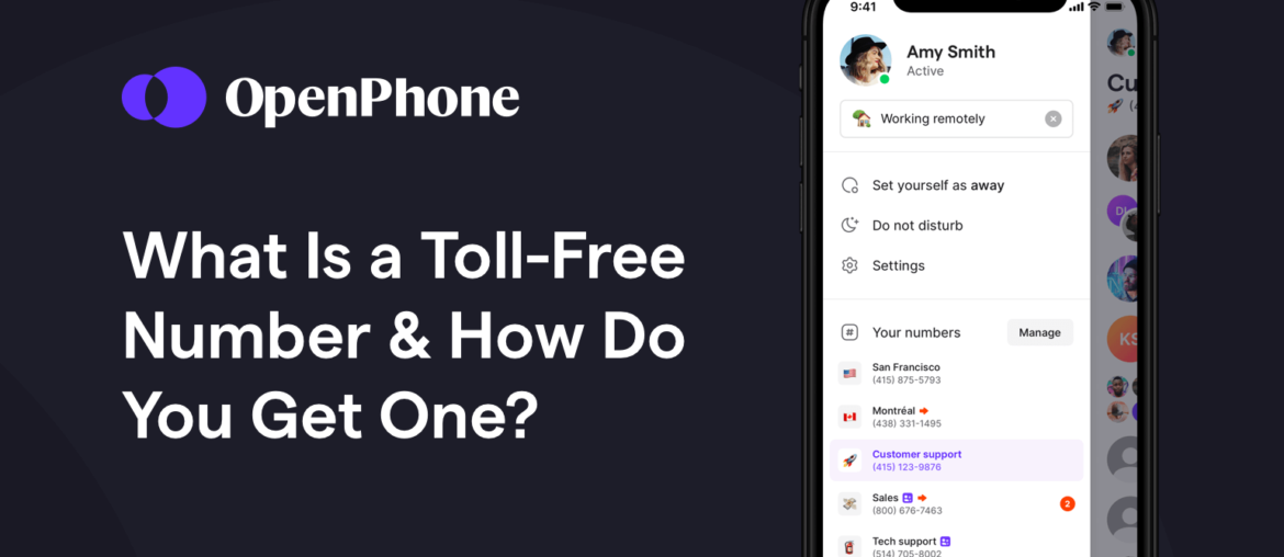 what is a toll free number by OpenPhone