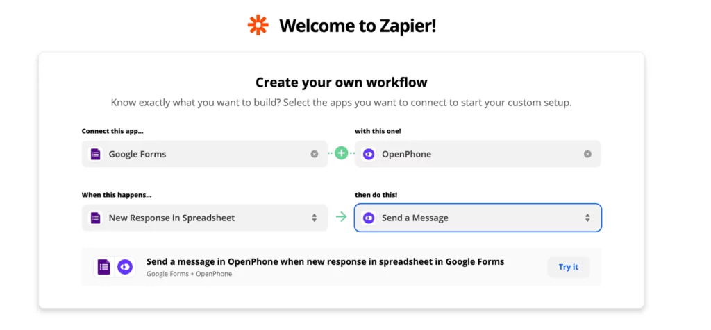 Building a repeat text message workflow in Zapier