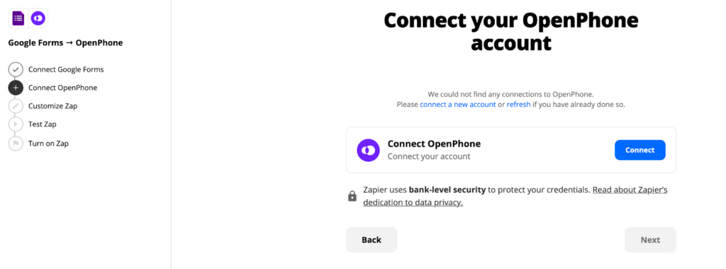Connect your OpenPhone account to Zapier