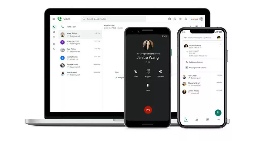 Google Voice mobile and desktop apps