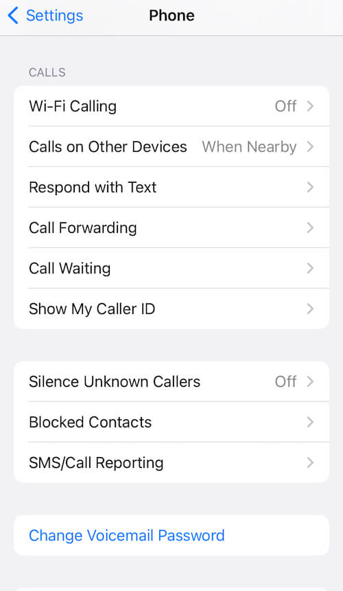 Turn on call forwarding on an iPhone