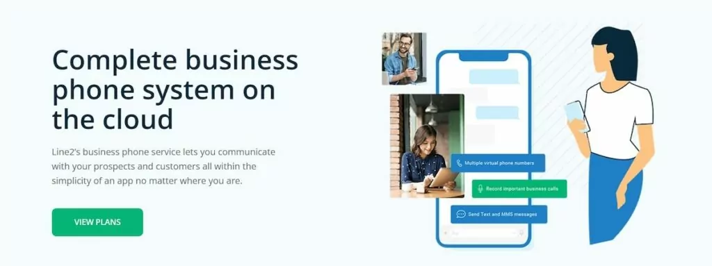 Line2 is a complete business phone system on the cloud.