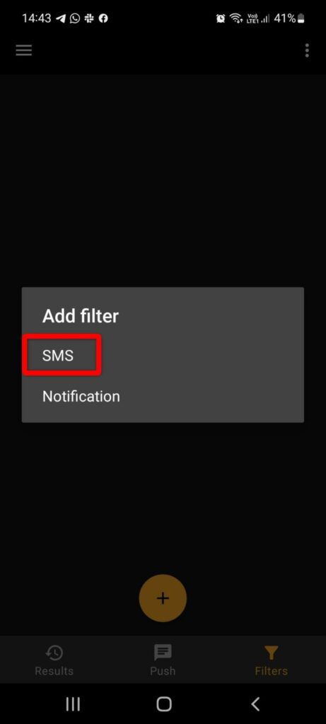 SMS option