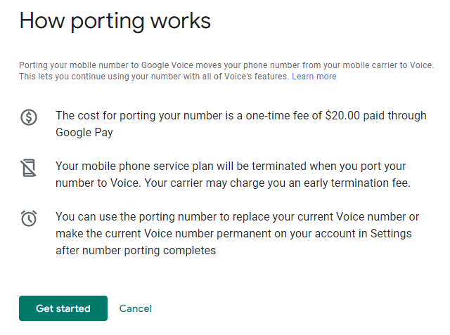 Pros and cons of Google Voice: Google Voice porting guidelines for their free app