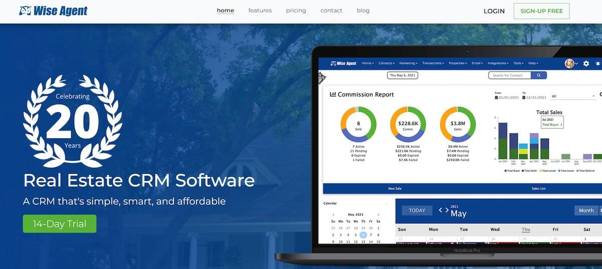 Real estate agent software: Wise Agent