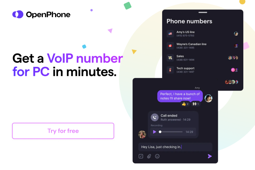 get a VoIP phone number for PC with OpenPhone