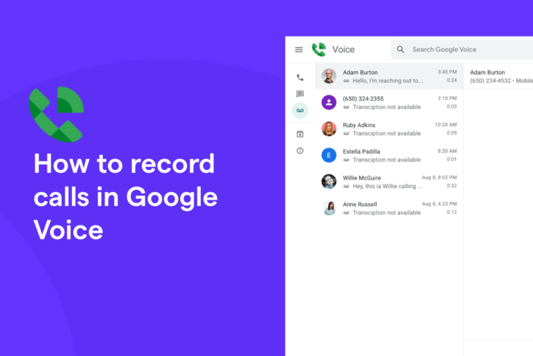 Google voice record call
