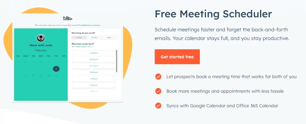 Best appointment scheduling apps: HubSpot Meetings
