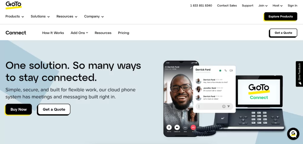 Best small business phone system: GoTo Connect