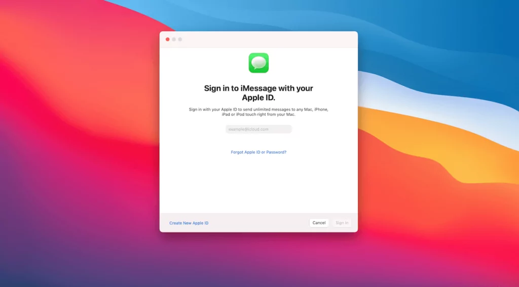 Signing into your Apple ID to text from your Mac computer
