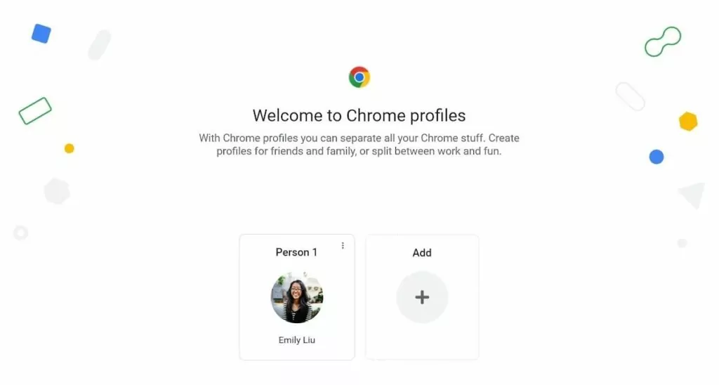 How to separate work and home: screenshot of Emily Liu’s Chrome profile