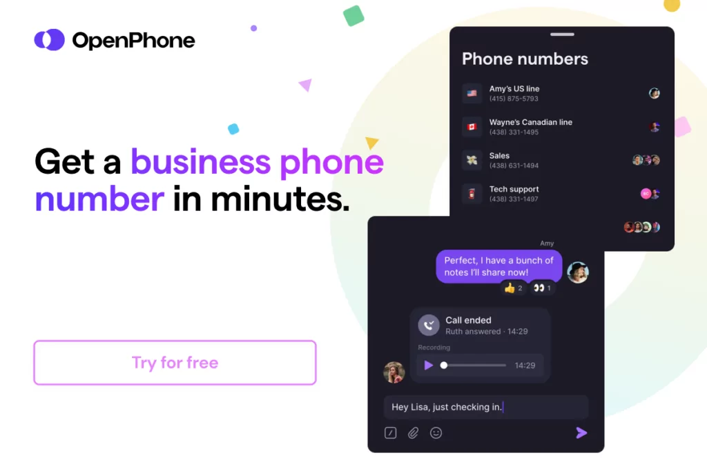 Get a business phone number with OpenPhone
