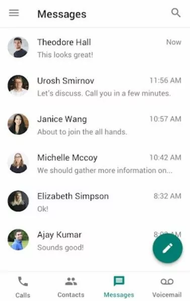 alternate phone number options: Google Voice's mobile app