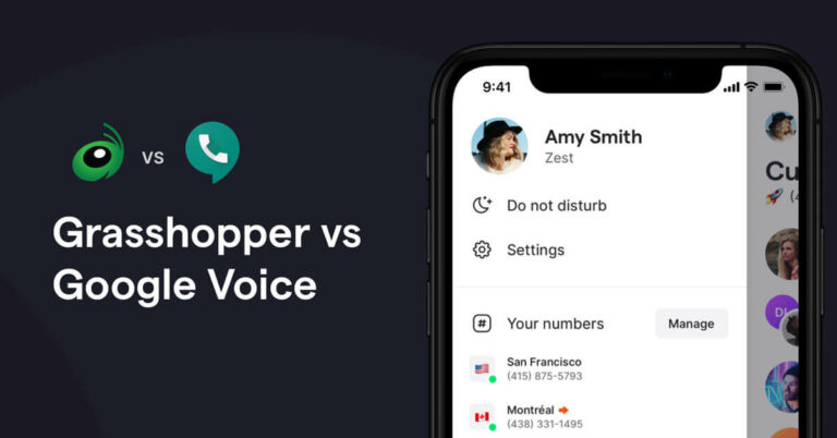 Grasshopper vs Google Voice: Phone with an open Google Voice app
