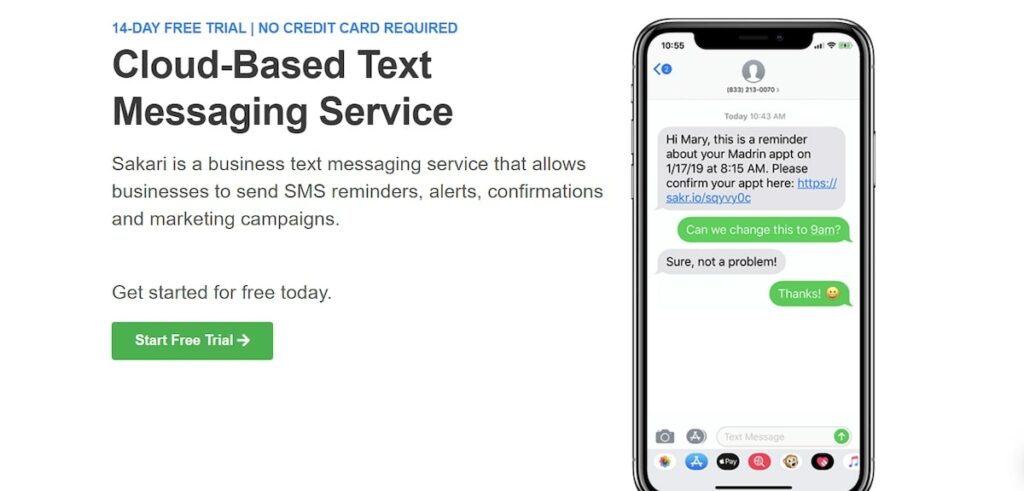 Best business texting app: Sakari