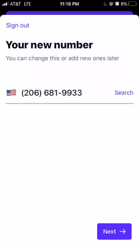GIF showing how to get 855 area code and other toll free numbers