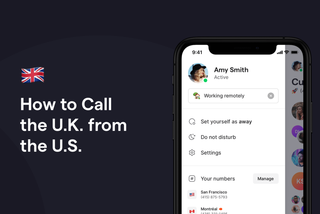 how to call UK from US by OpenPhone