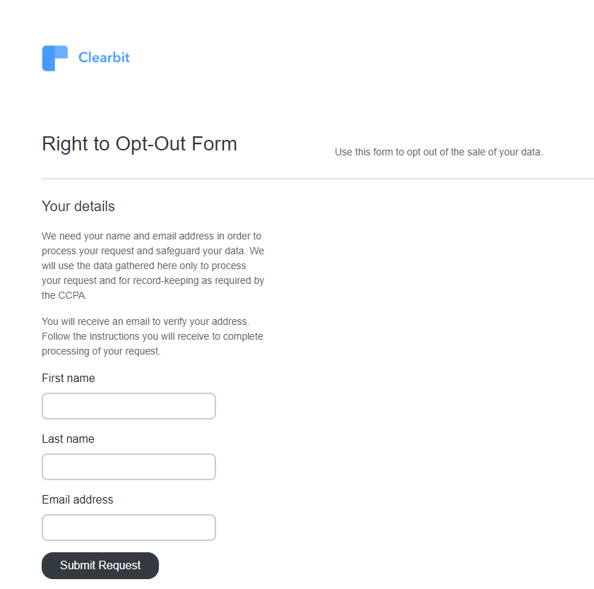 Opt out of number being available on Clearbit