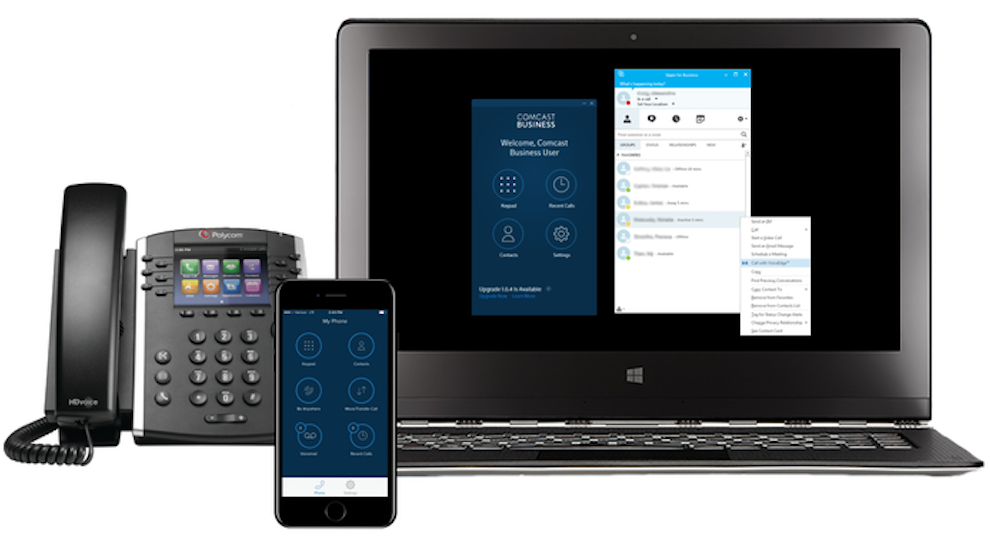 Comcast Business Voice desktop, mobile, and deskphone apps