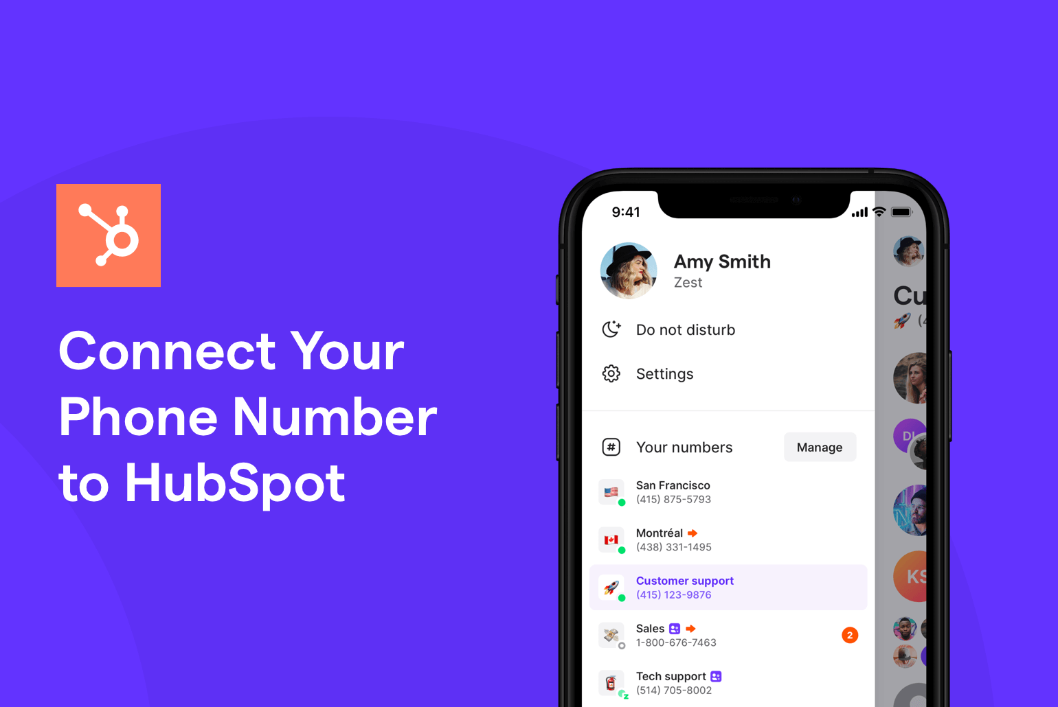 connect your phone number to HubSpot