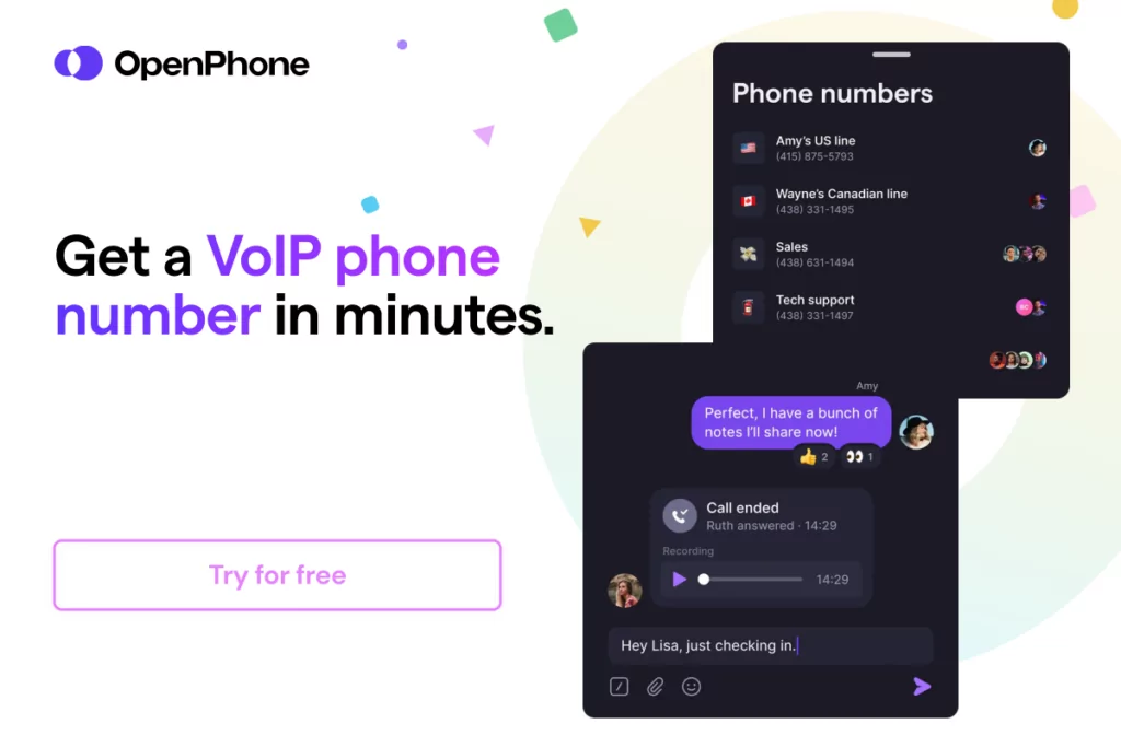 get a VoIP phone number with OpenPhone