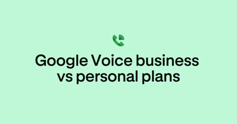 Google Voice personal vs business