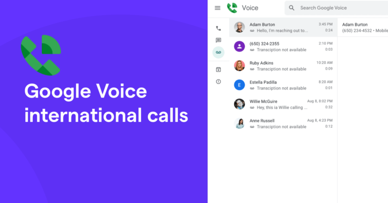 Google Voice international calls