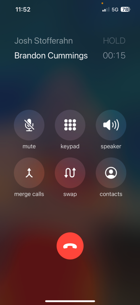 Google Voice three way calling: Merging a received call after two participants call you