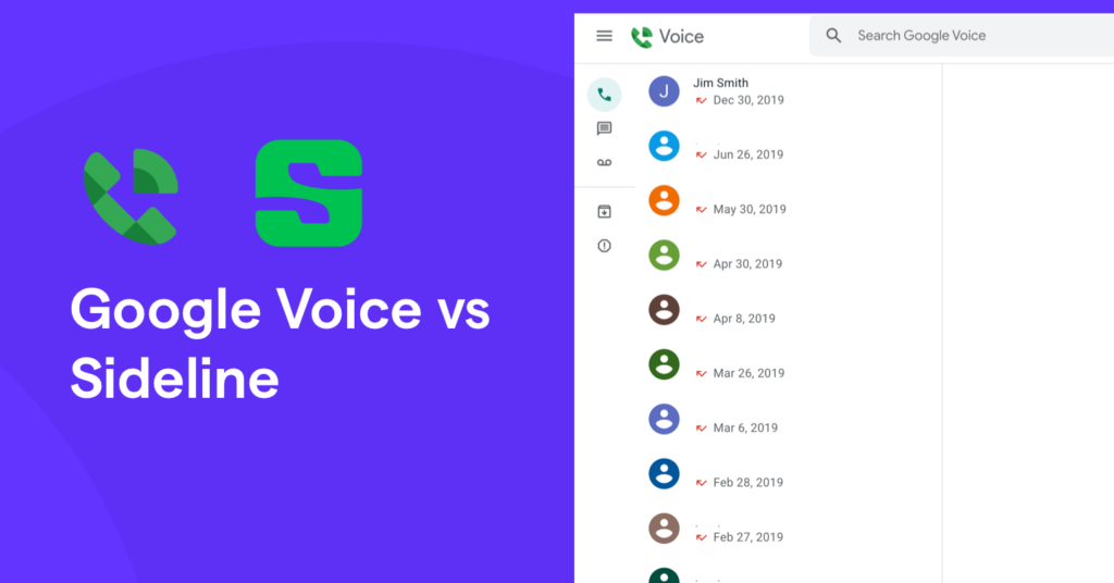 Google Voice vs Sideline