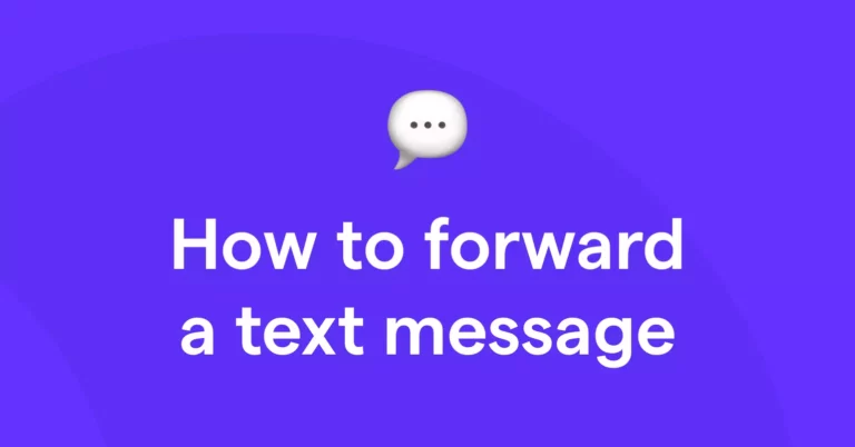 How to forward a text message