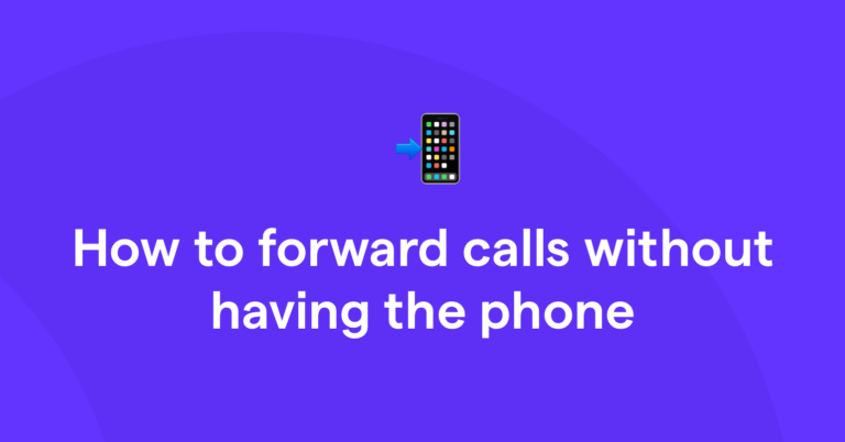 How to forward calls without having the phone