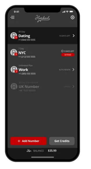 second phone number app android: Hushed
