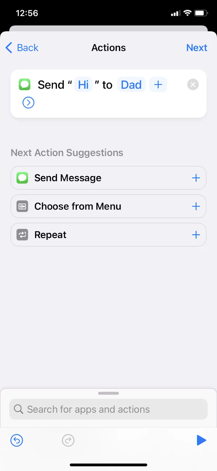 How to schedule a text: Creating a text message customized based on the recipient from an iPhone. 
