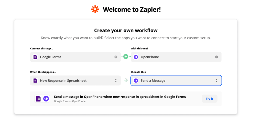 Building a repeat text message workflow in Zapier