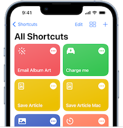 Using the Shortcuts app to schedule texts on iPhone. 
