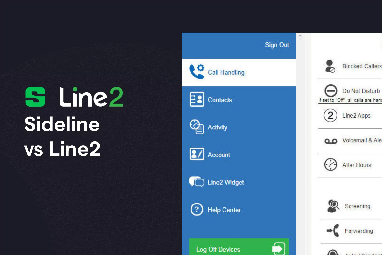 Sideline vs Line2