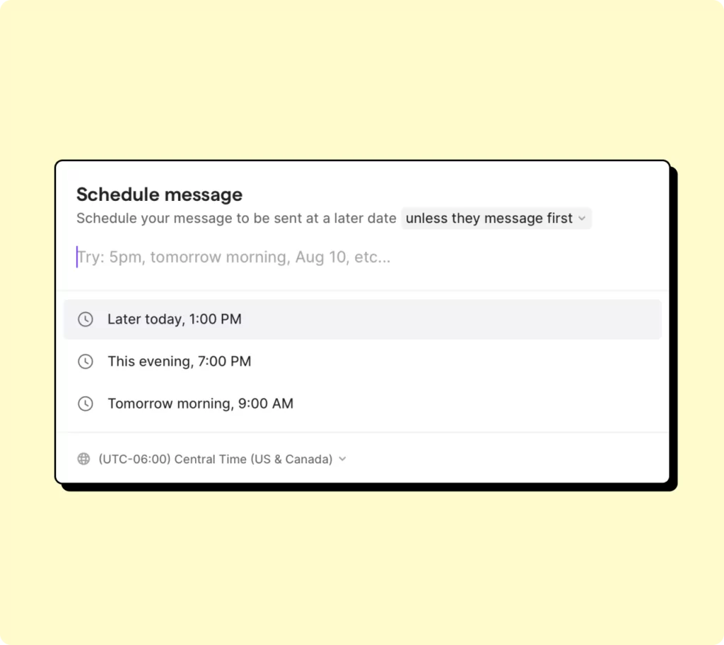 Customer engagement: Sending scheduled texts through OpenPhone