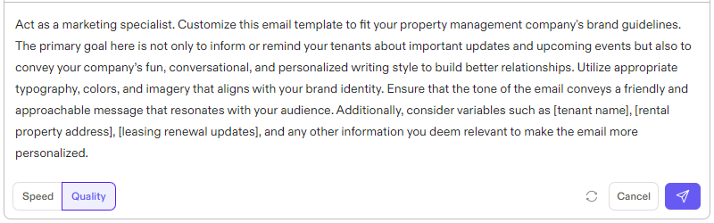 Property management email templates: AI template prompt