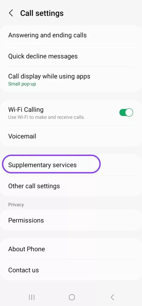 Turn off call forwarding: Access call settings on an Android device