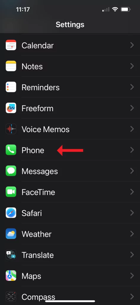 Call forwarding iphone step 2
