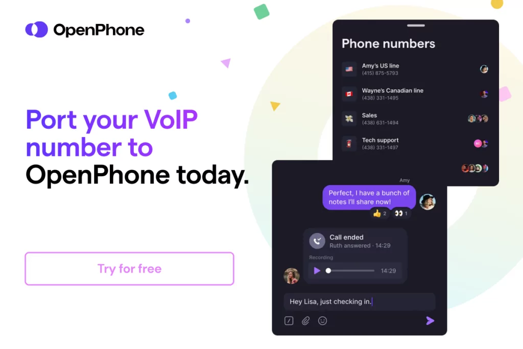Port your VoIP number to OpenPhone