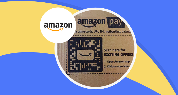 SMS opt in examples: Amazon smile QR campaign