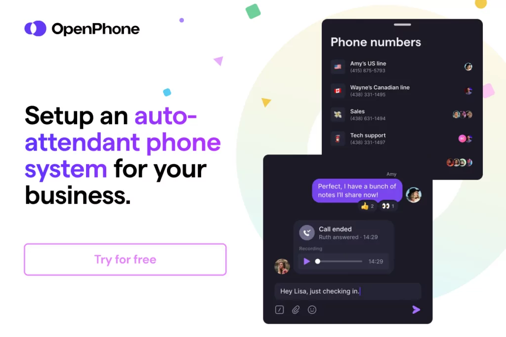 Setup an auto-attendant phone system with OpenPhone