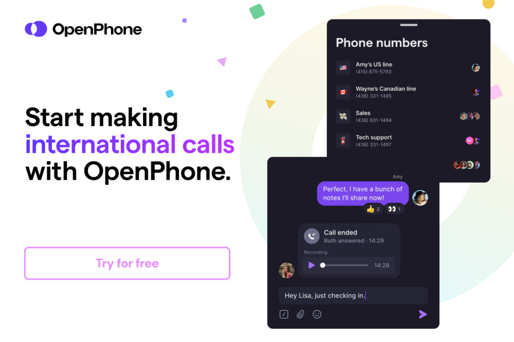 make international calls with OpenPhone 