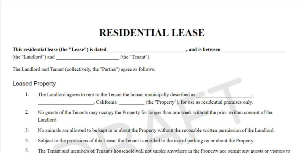How to deal with difficult tenants: residential lease template